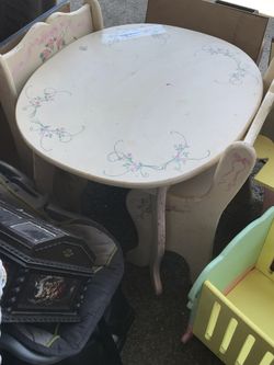 Kids wooden table $40 or best offer