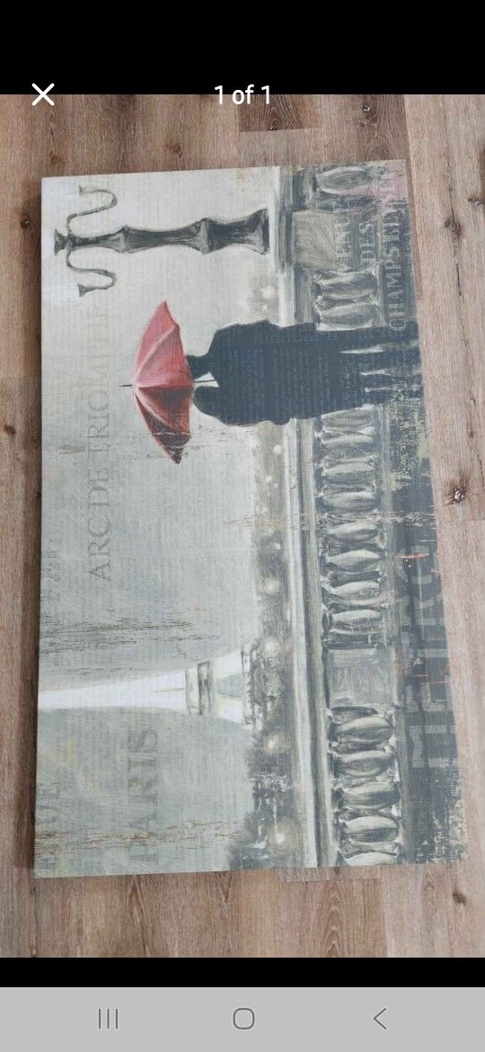 Paris, France Canvas Painting Wall Decor 56"x30"