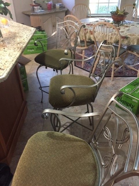 ANTIQUE IRON ROD STOOLS