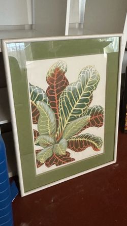 Large plant framed print