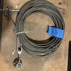 Steel dog run cable -about 65 feet