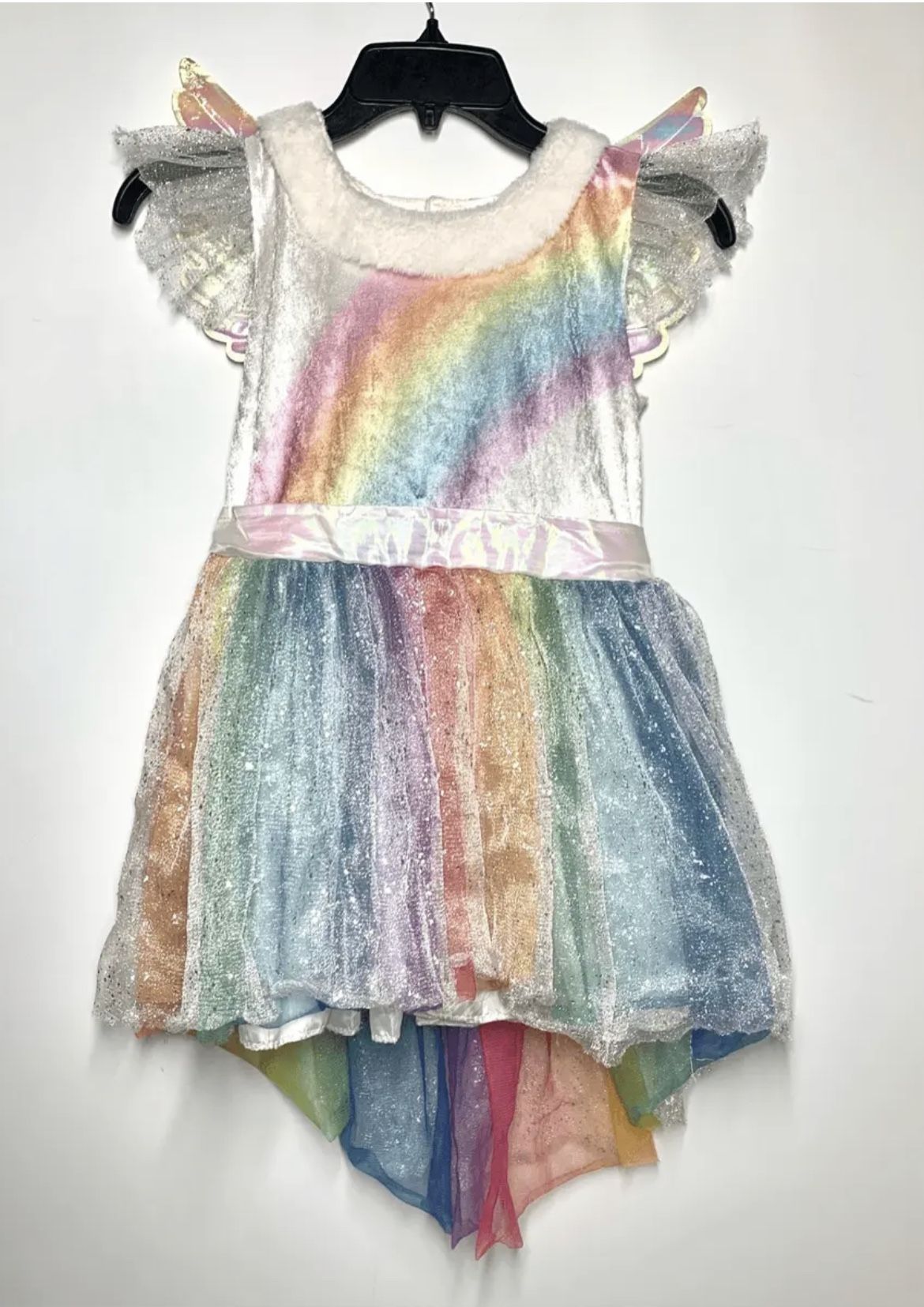 Rainbow Unicorn Kids 2pc Costume Hyde and Eek Dress Wings SMALL