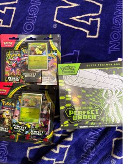 Pokemon perfect order etb and 3 pack blister