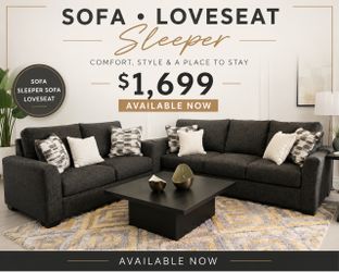 Sofa sleeper and loveseat