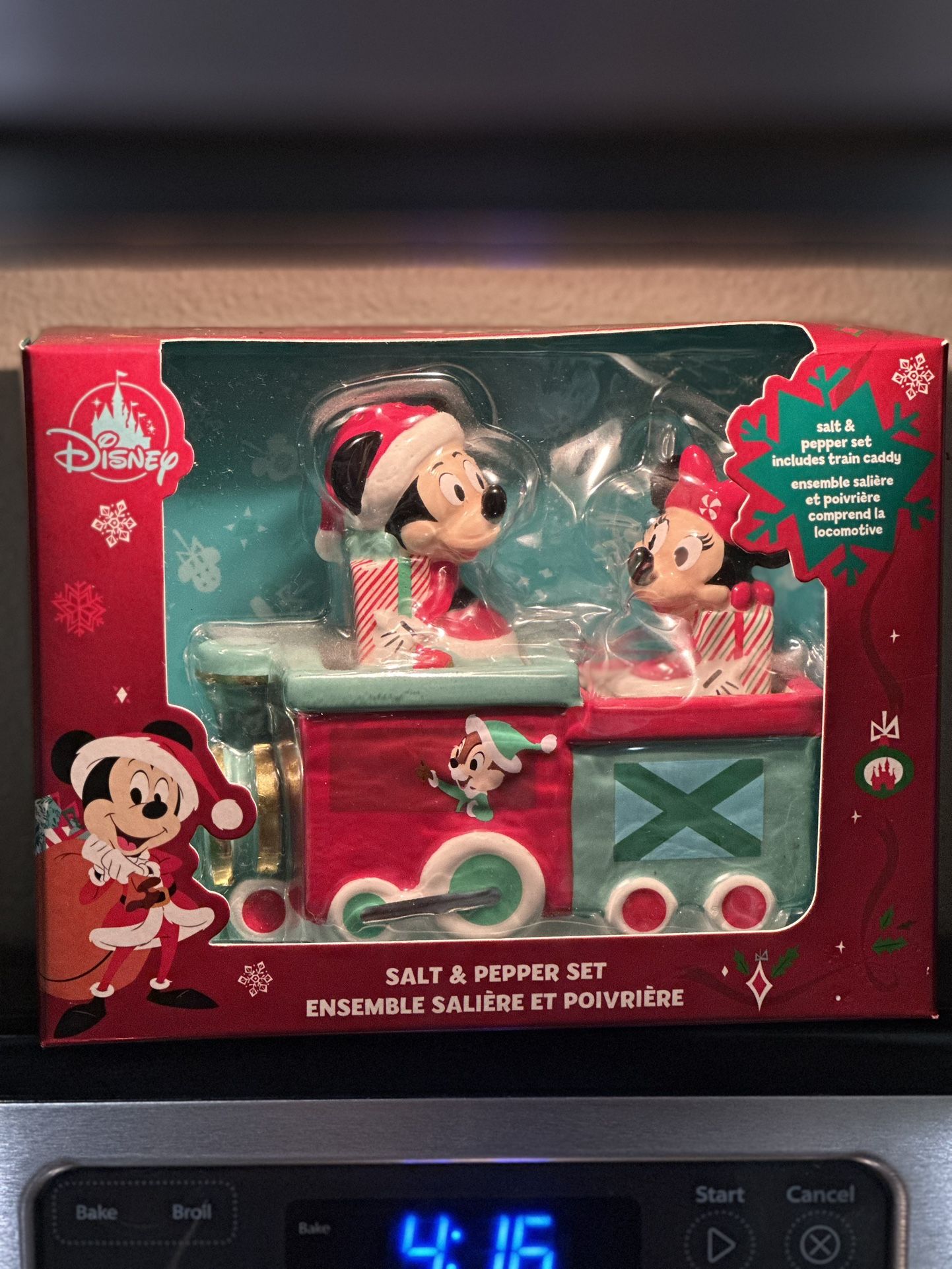 Minnie & Mickey Mouse Salt & Pepper Christmas Set