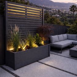 Oversized XL Cedar Planter Systems — Custom Yard Divider Installations