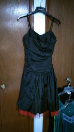 Cute black with red slip party dress size small