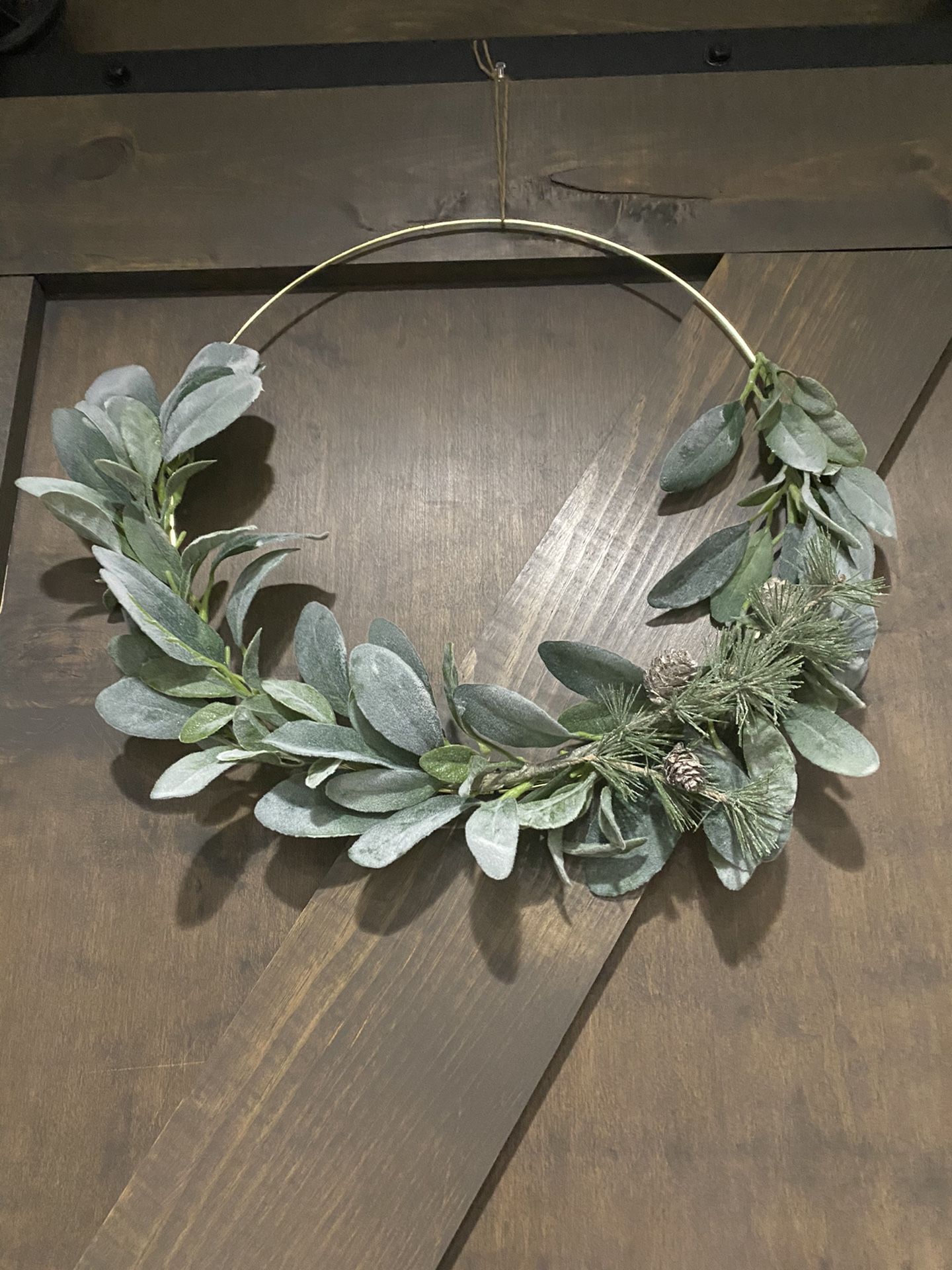 Holiday Hoop Greenery Wreath