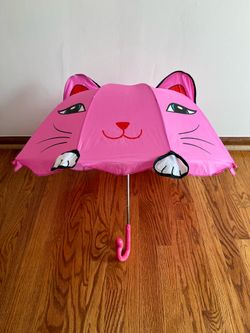 Kids Pink Cat Umbrella