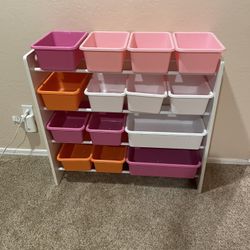 Multi-Color Storage Bin Organizer