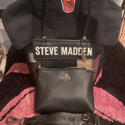 Original Steve Madden Handbag And Crossbody Bag Three Piece Set Brand New