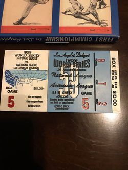 Replica Dodgers World Series ticket (season ticket holder exclusive
