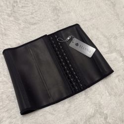 New medium black latex waist trainer corset lingerie top gothic outfit