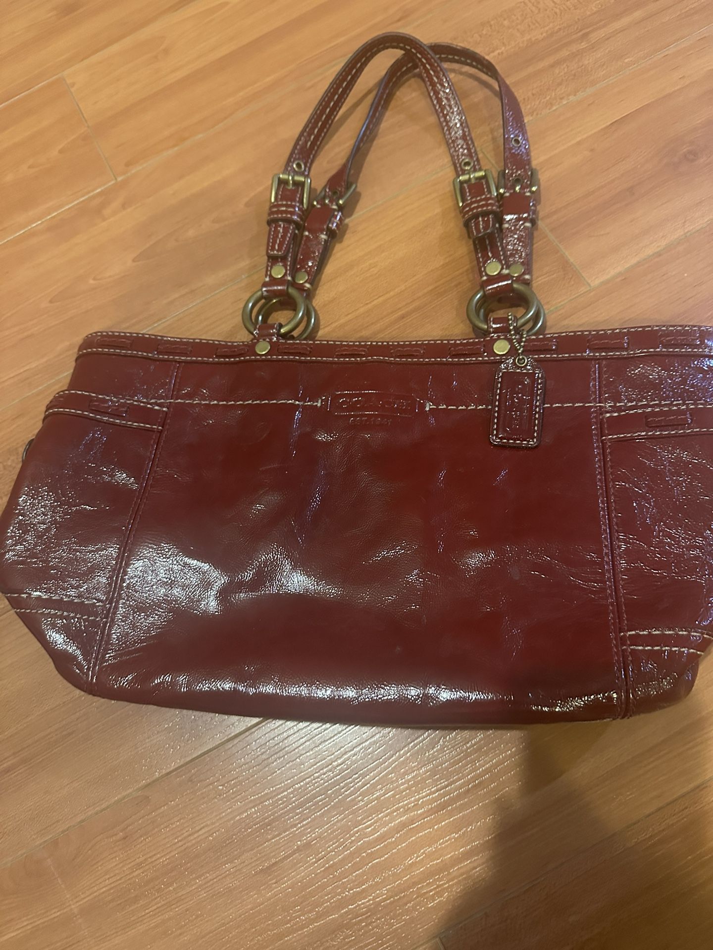 Authentic Red Coach Bag