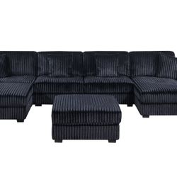 New  Large 6 Piece Modular Sectional Couch! USB and Cup Holders! Free Delivery 🚚!