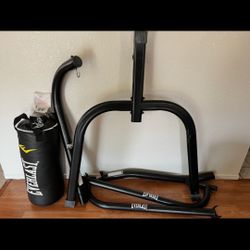 Everlast Punching Bag And Stand Free Gloves