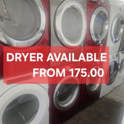 Frontload Dryer From 175 30-day Warranty 