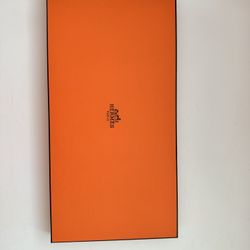 Empty Hermes Orange Scarf Shawl Box