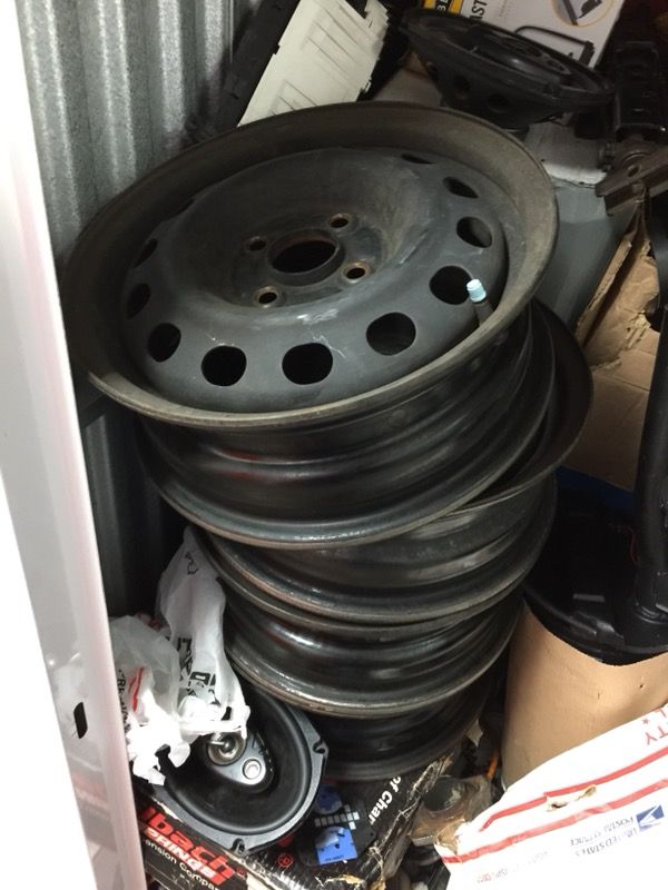 4x100 steelies and hubcaps