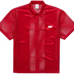 Nike x Supreme Mesh S/S Shirt SS24 (RED) Size Medium