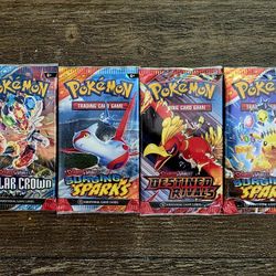 4 Pokemon Single Packs