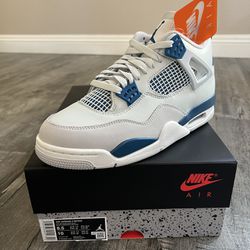(Size 8.5) Nike Air Jordan 4, Military Blue