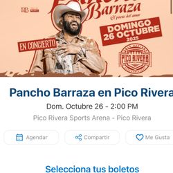 Pancho Barraza Tickets