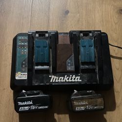 Marita Double Charger And Two Batteries 