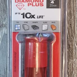 MILWAUKEE 49-56-0515 Hole Saw: 3/4 in Saw Dia., 1 in Max. Cutting Dp, Diamond Grit, Stone/Tile