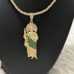 San Judas With Rope Chain