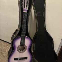 Small 3/4 Size Guitar with Case