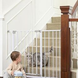 “New”Baby/Pet Gate (30” -42” X 30” Tall)w/door Opening ,and Dual Locks