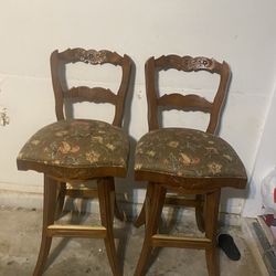 2 Antique Swivel Chairs trying to save up they cute