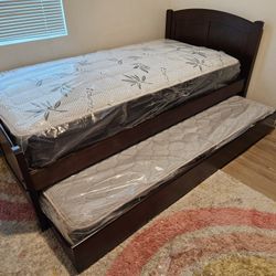 Brand New Twin Bed With 2 Twin Matt $598