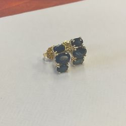 14 Ct Sapphire Earrings