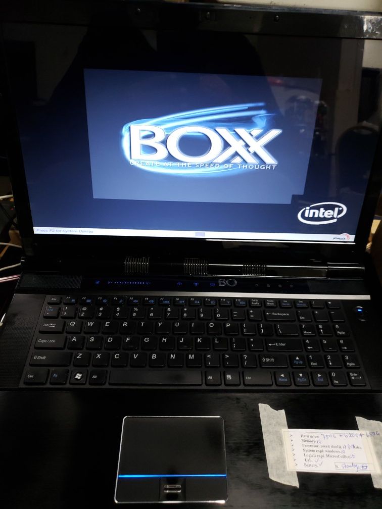 GoBOXX G2650 Gaming Laptop Intel Core i7 16GB 3 hard drives 3.20GHz
