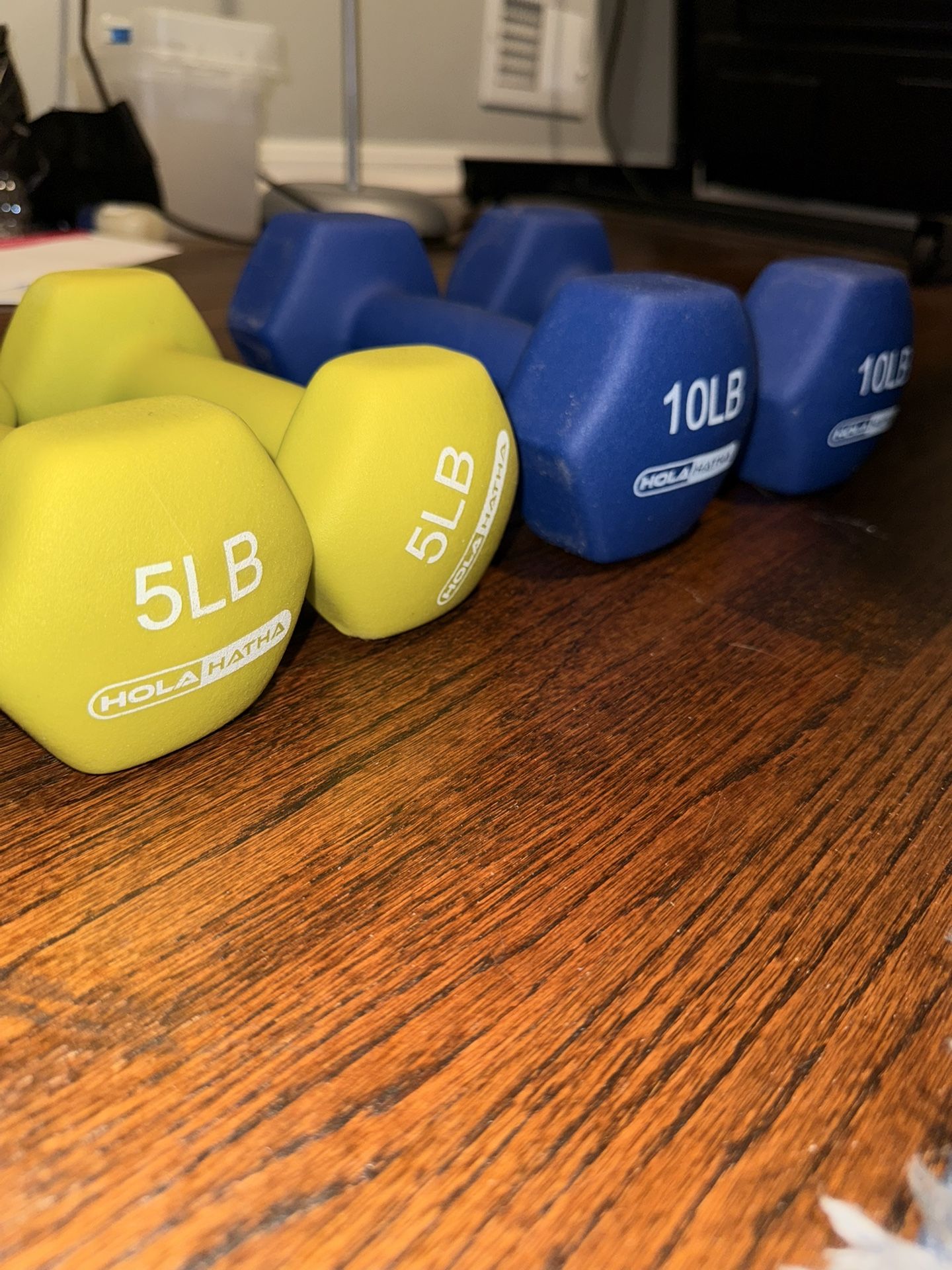 Full Set of Neoprene Dumbbells – 5lb, 10lb, 15lb Pairs (Total 60lb)