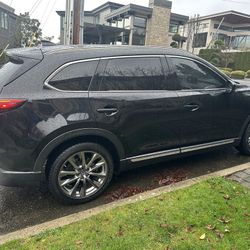 2018 Mazda CX-9 Signature All wheel Drive Jet Black Mica / Auburn Leather