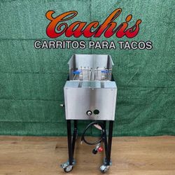 Freidora De 2 Canastas | Incluye 2 Canastas Y Manguera Con Regulador | 2 Basket Deep Fryer |