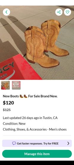 Boots - Cowboy.  New.  Leather   See Picture 