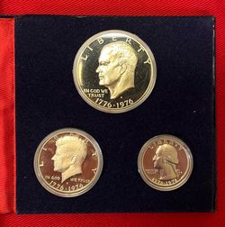 1976 S Brilliant Bicentennial Silver Three Coin-40% Silver Proof Set