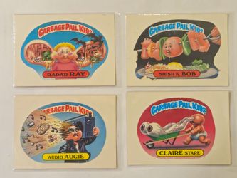 (4) VINTAGE 1986 TOPPS . GARBAGE PAIL KIDS LOT .