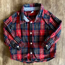 Boys 3 Gap Plaid Button Up Shirt