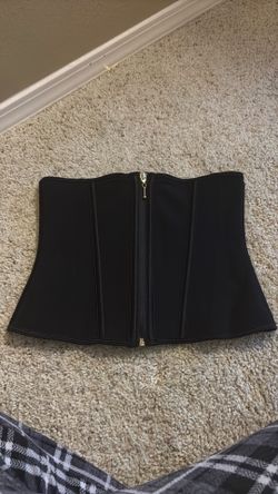 Waist trainer, size M, black with gold