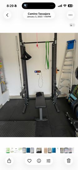 ROGUE RML-390F Flat Foot Monster Lite Power Rack with 43” Fat/Skinny Pull-Up Bar