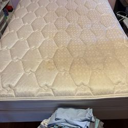 Full Size Mattress, Frame and Accessories See On The Bed