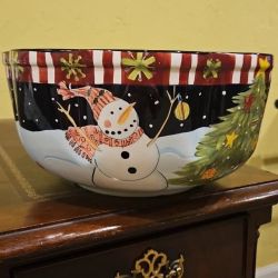 Laurie Gates Christmas punch bowl