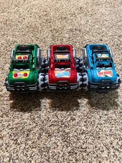 Three toddler monster trucks