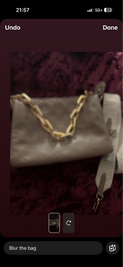 Cream leather gold fashion bag