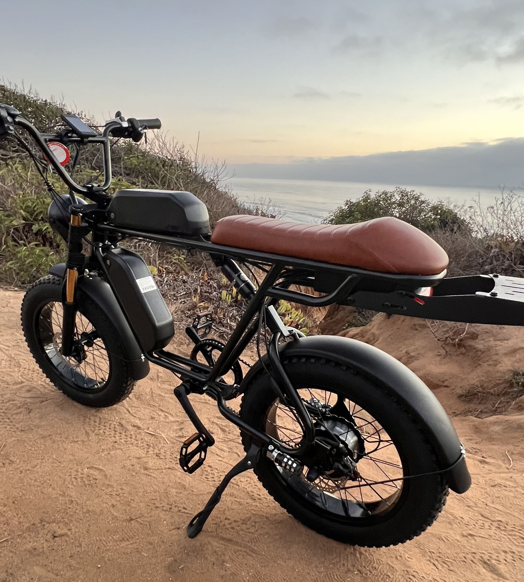 750W Dual Battery/Dual Rider-Electric E-bike, 26ah, 80 Mile Range(Long Seat) W/FREE HEAVY DUTY CHAIN LOCK (4ft/10mm)